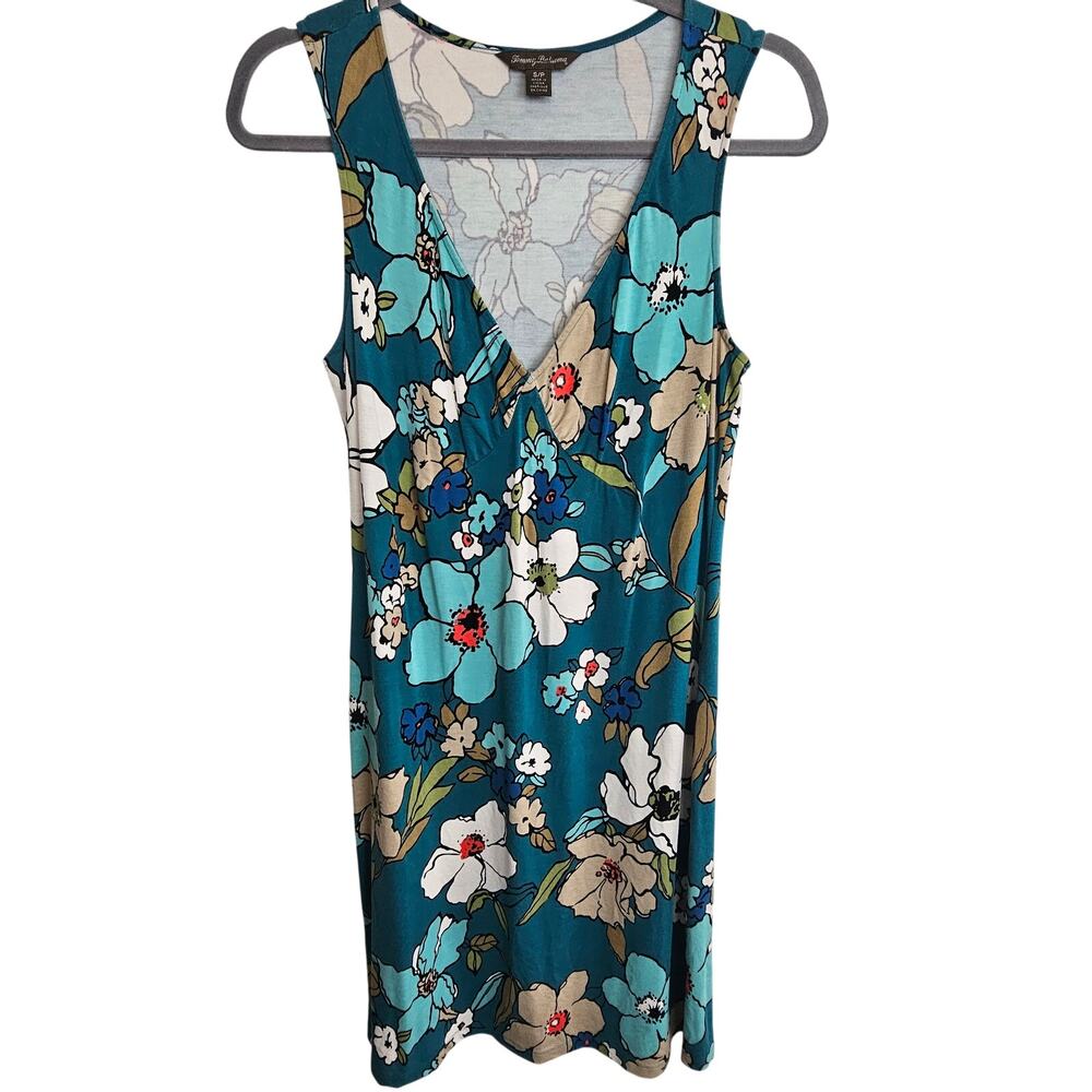 Tommy Bahama Womens Floral Dress S Stretch Tropical Beach Vacation Resortwear